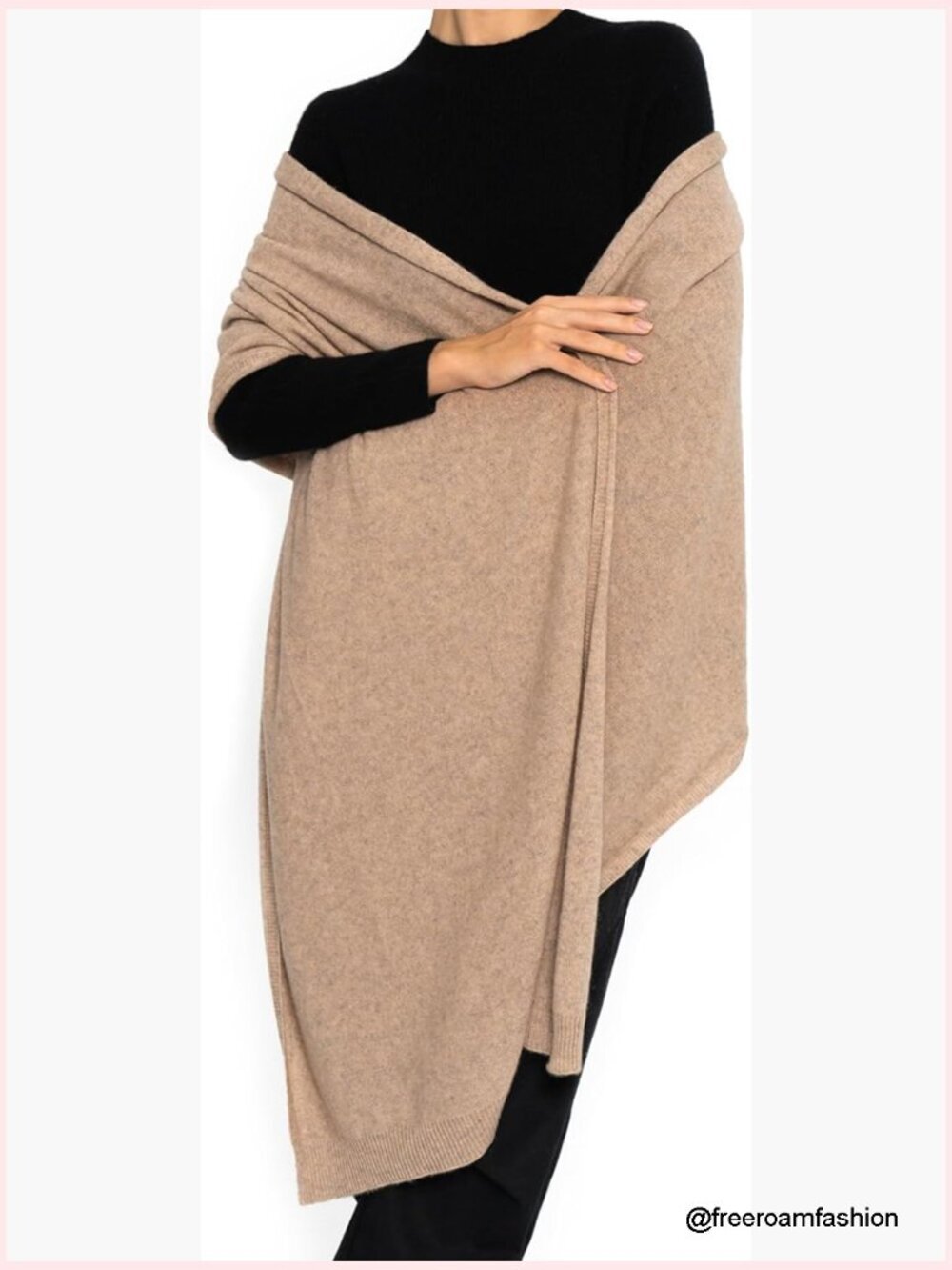 Luxury Cashmere Wool Blend Oversized Shawl Wrap with Gift Box